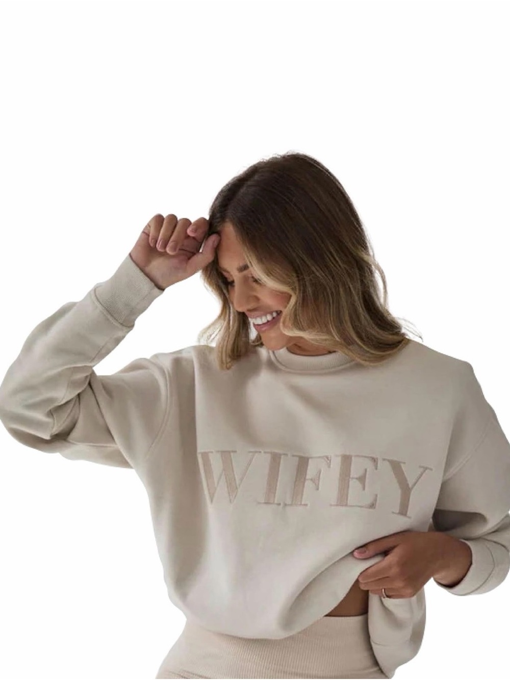 Wifey Crewneck Sweatshirt - Cream